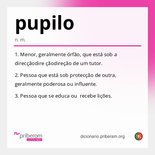 Significado de pupilo