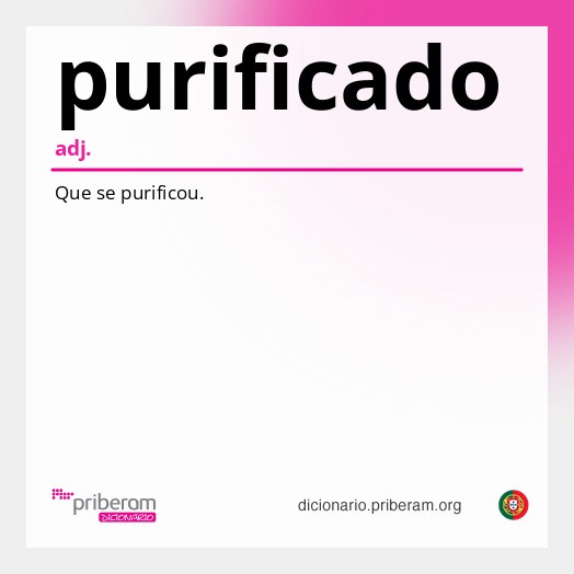 Significado de purificado