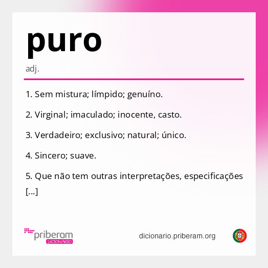 Significado de puro