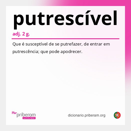 Significado de putrescível