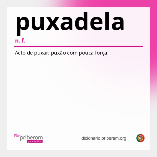 Significado de puxadela