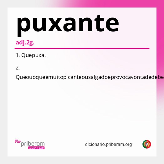 Significado de puxante