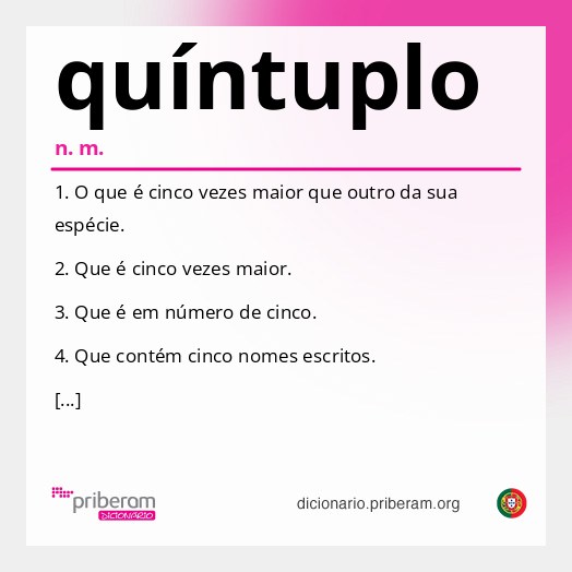 Significado de quíntuplo