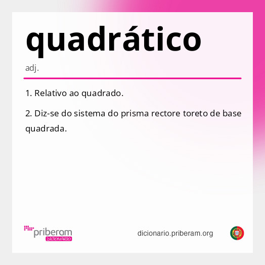 Significado de quadrático