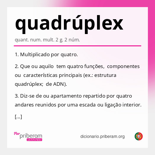 Significado de quadrúplex