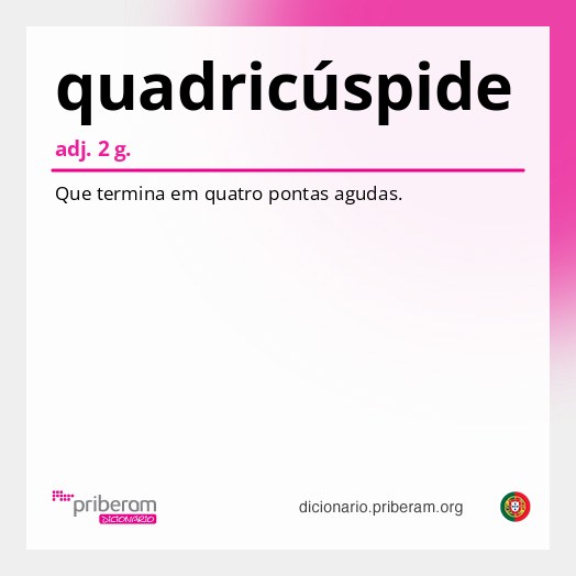 Significado de quadricúspide
