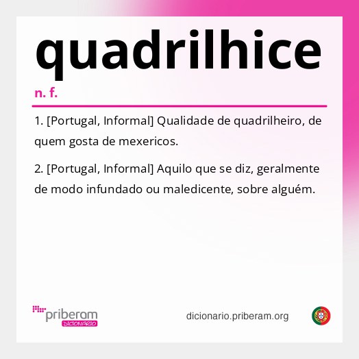 Significado de quadrilhice