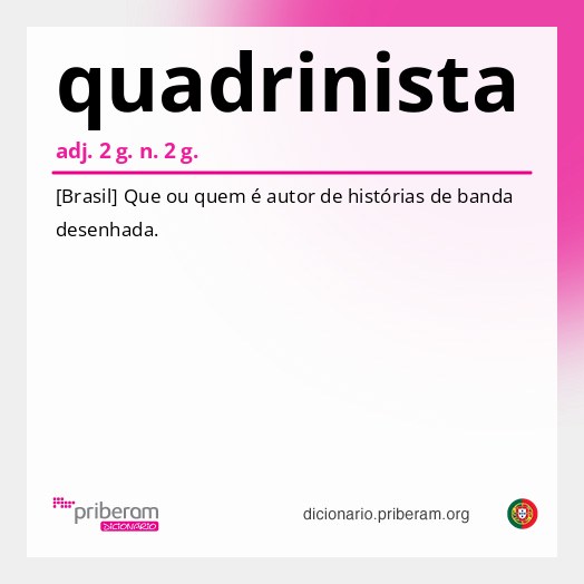 Significado de quadrinista