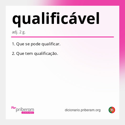 Significado de qualificável