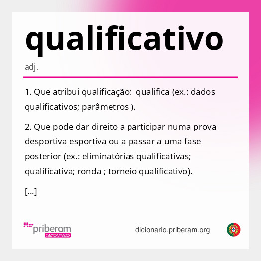 Significado de qualificativo
