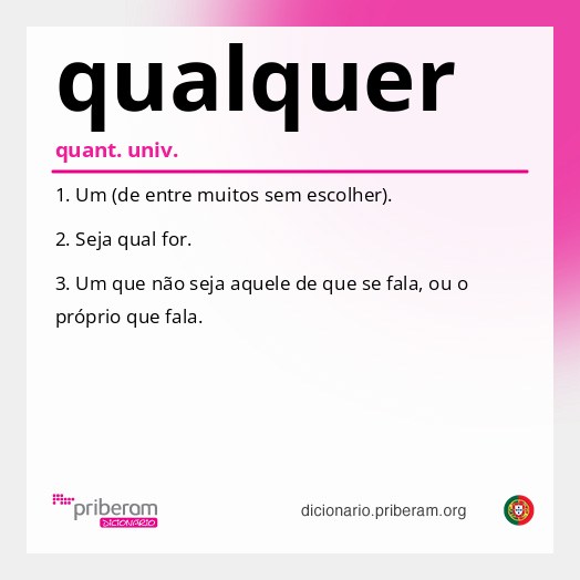 Significado de qualquer