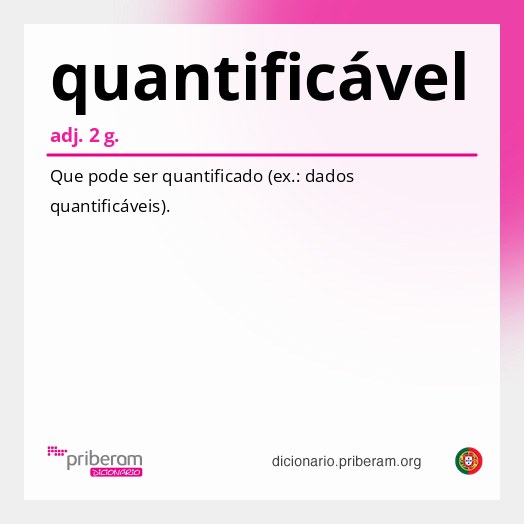 Significado de quantificável