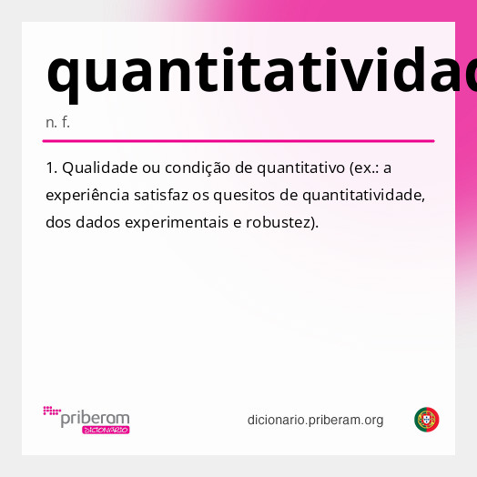 Significado de quantitatividade