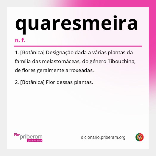 Significado de quaresmeira