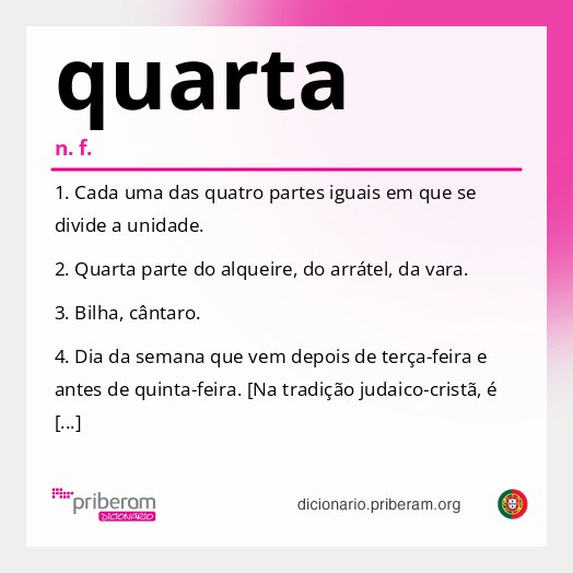 Significado de quarta