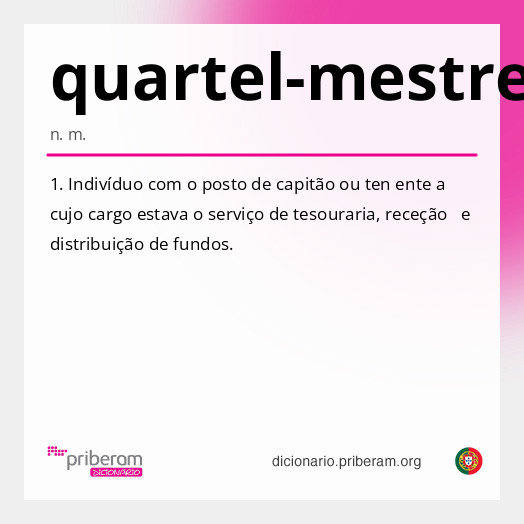 Significado de quartel-mestre