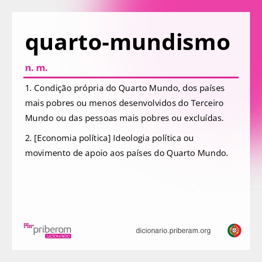 Significado de quarto-mundismo