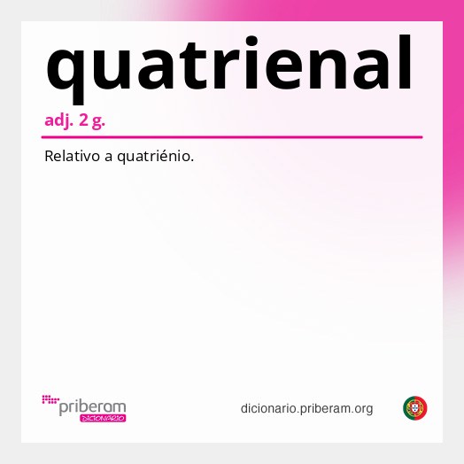 Significado de quatrienal