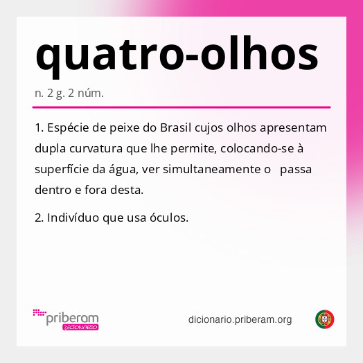 Significado de quatro-olhos