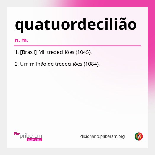 Significado de quatuordecilião