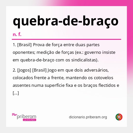 Significado de quebra-de-braço
