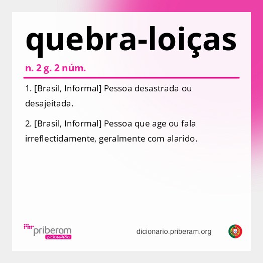 Significado de quebra-loiças