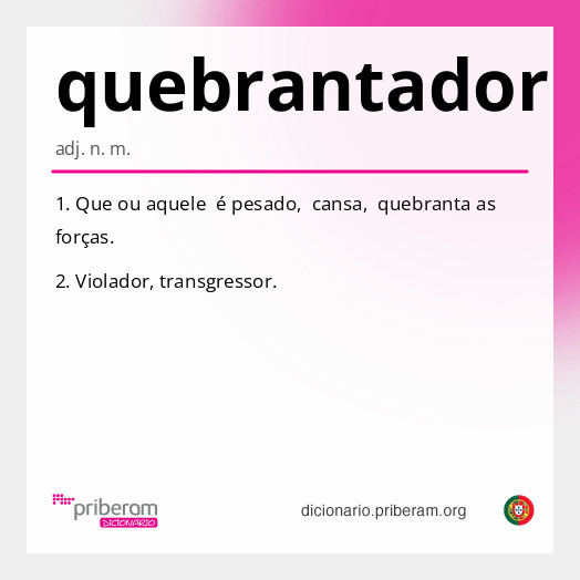 Significado de quebrantador