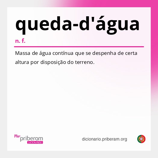 Significado de queda-d'água