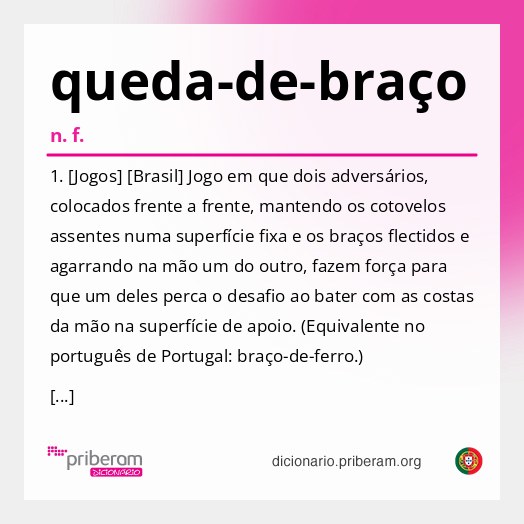 Significado de queda-de-braço