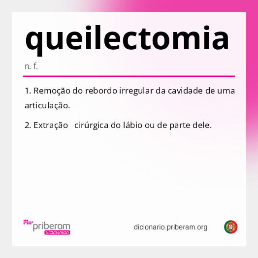 Significado de queilectomia