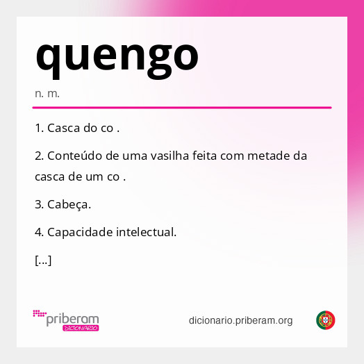 Significado de quengo