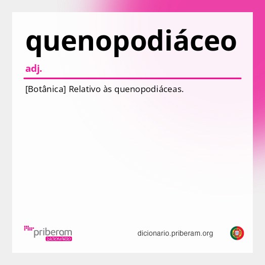 Significado de quenopodiáceo