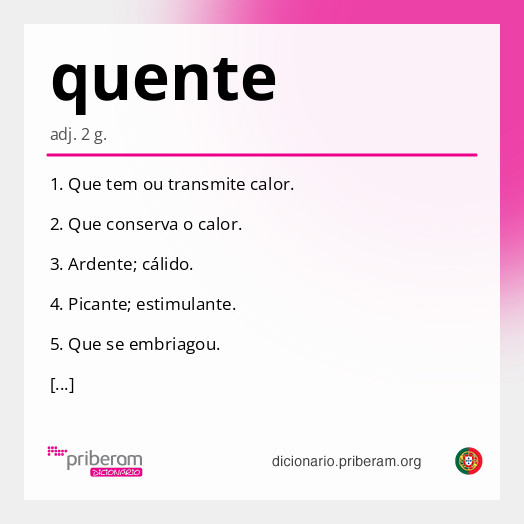 Significado de quente