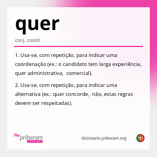 Significado de quer