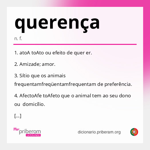 Significado de querença
