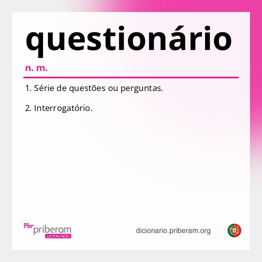 Significado de questionário