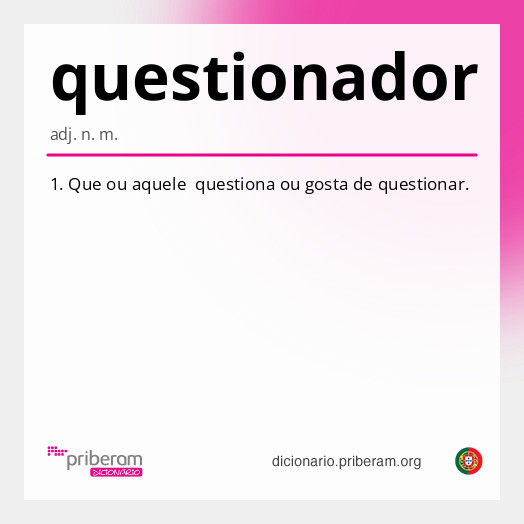 Significado de questionador