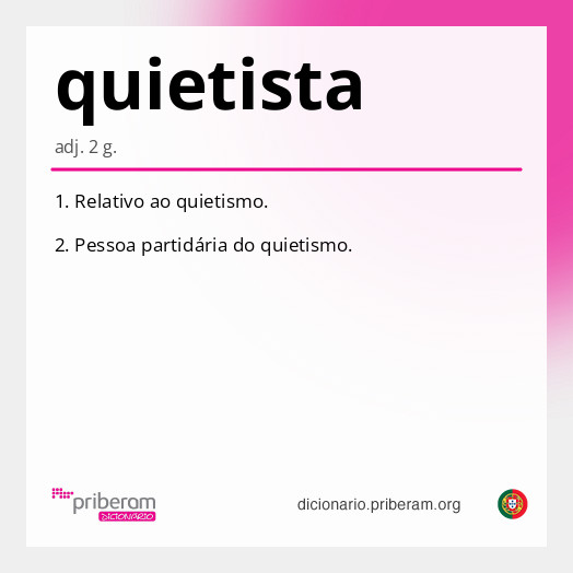 Significado de quietista
