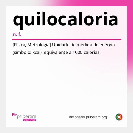 Significado de quilocaloria