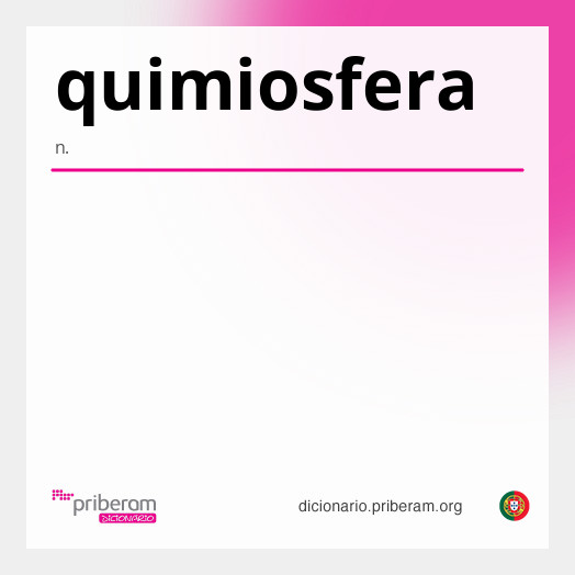 Significado de quimiosfera