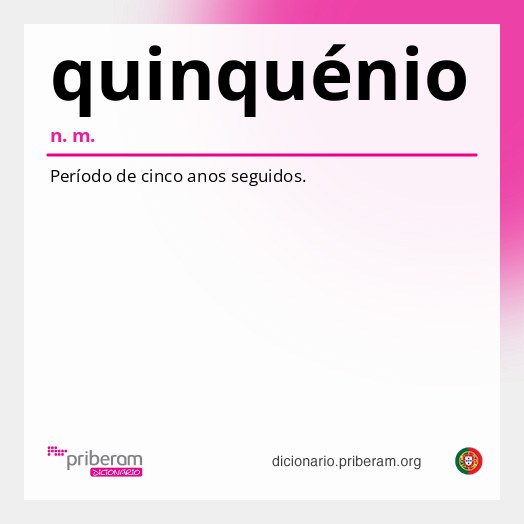 Significado de quinquénio