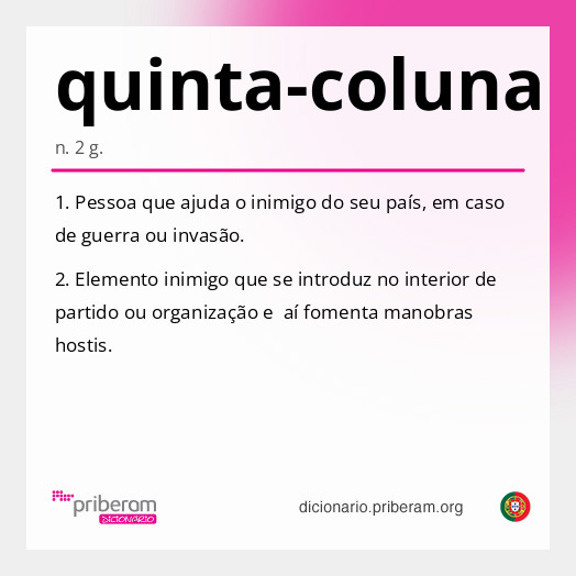 Significado de quinta-coluna