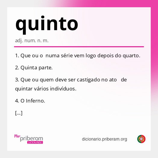 Significado de quinto