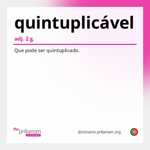 Significado de quintuplicável
