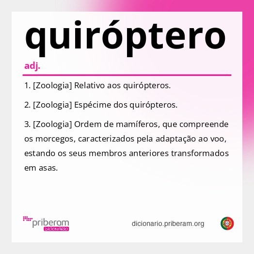 Significado de quiróptero