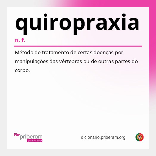 Significado de quiropraxia