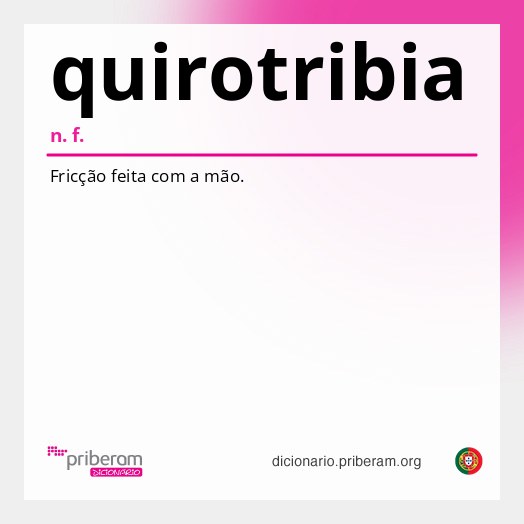 Significado de quirotribia