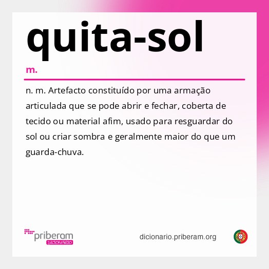 Significado de quita-sol