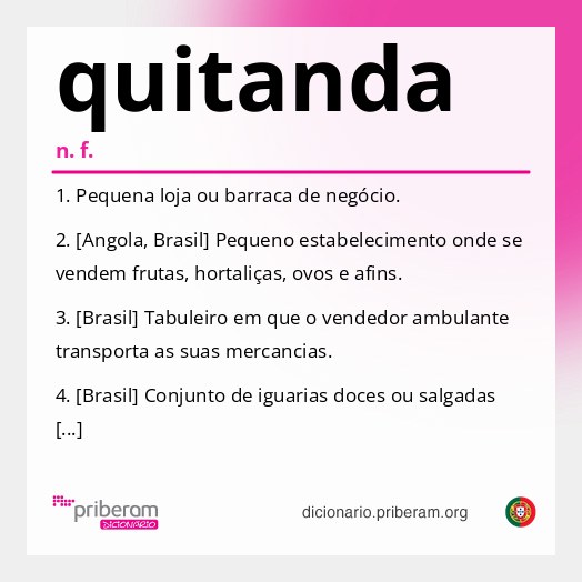 Significado de quitanda