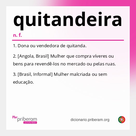 Significado de quitandeira